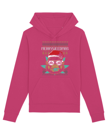 Merry Weedmas Funny Gorilla Raspberry