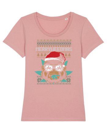 Merry Weedmas Funny Gorilla Canyon Pink