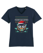 Merry Weedmas Funny Gorilla Tricou mânecă scurtă guler V Bărbat Presenter