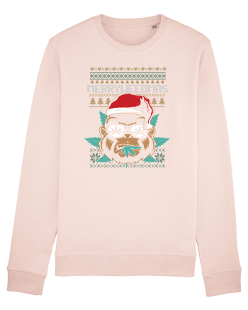 Merry Weedmas Funny Gorilla Candy Pink