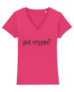 Got Crypto? Tricou mânecă scurtă guler V Damă Evoker