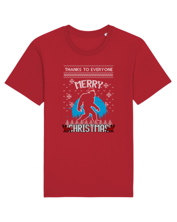 Thanks To Everyone Merry Christmas Bigfoot Red