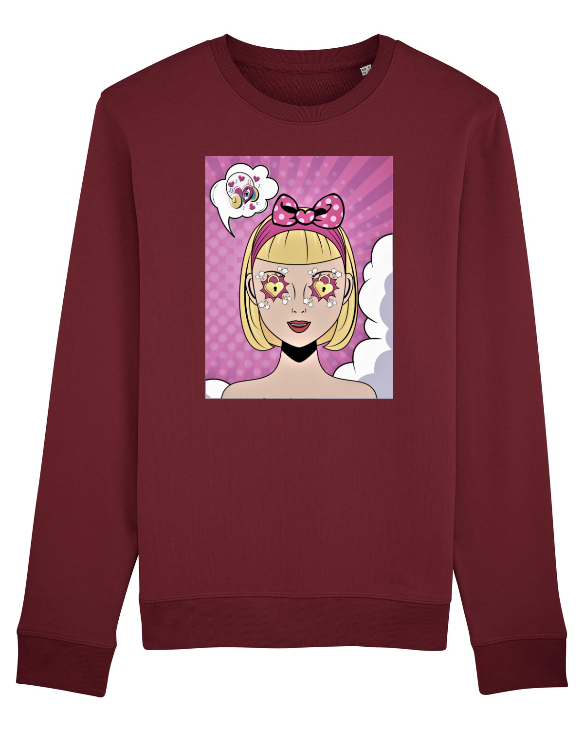 Bluză mânecă lungă Unisex Rise Burgundy