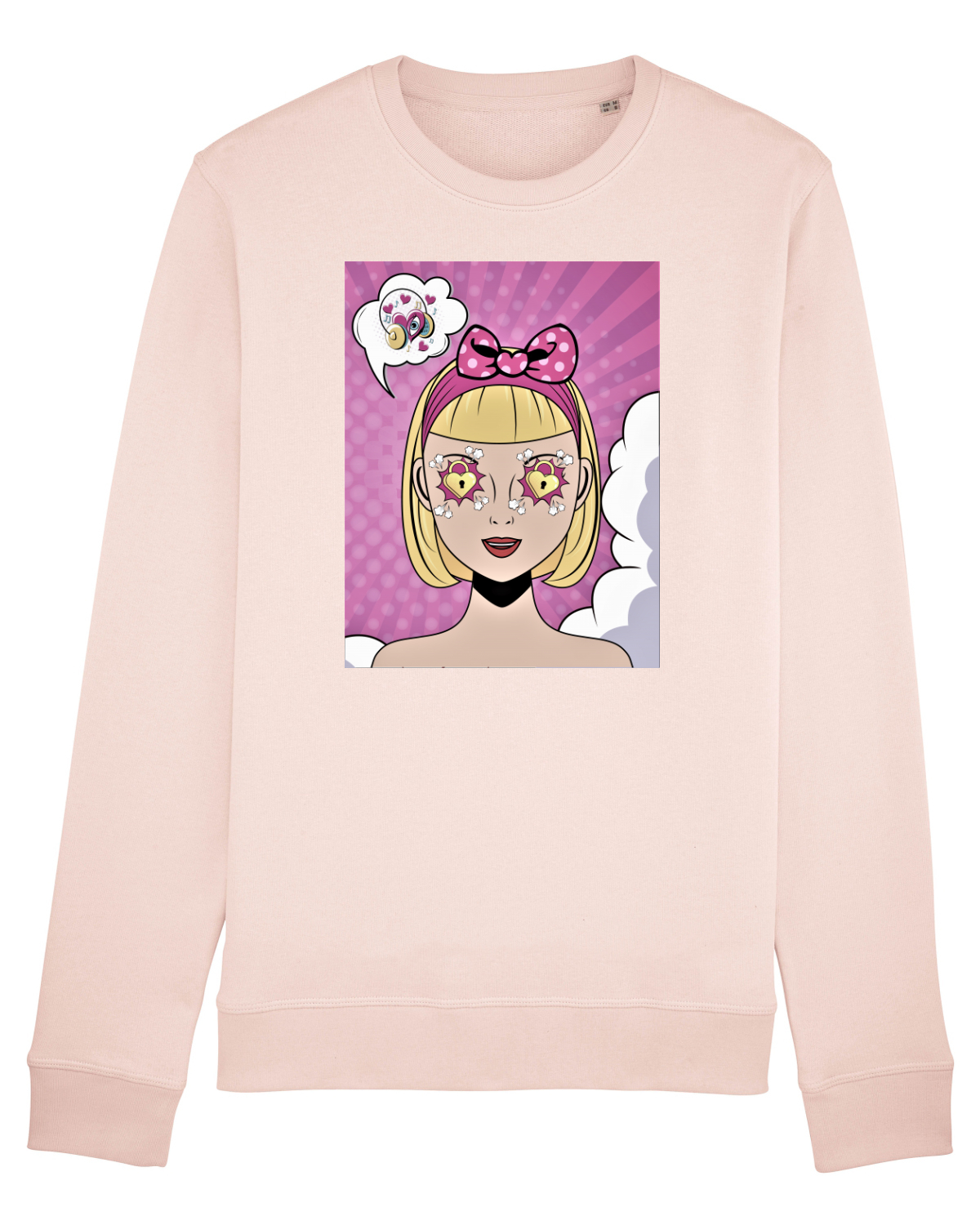 Bluză mânecă lungă Unisex Rise Candy Pink