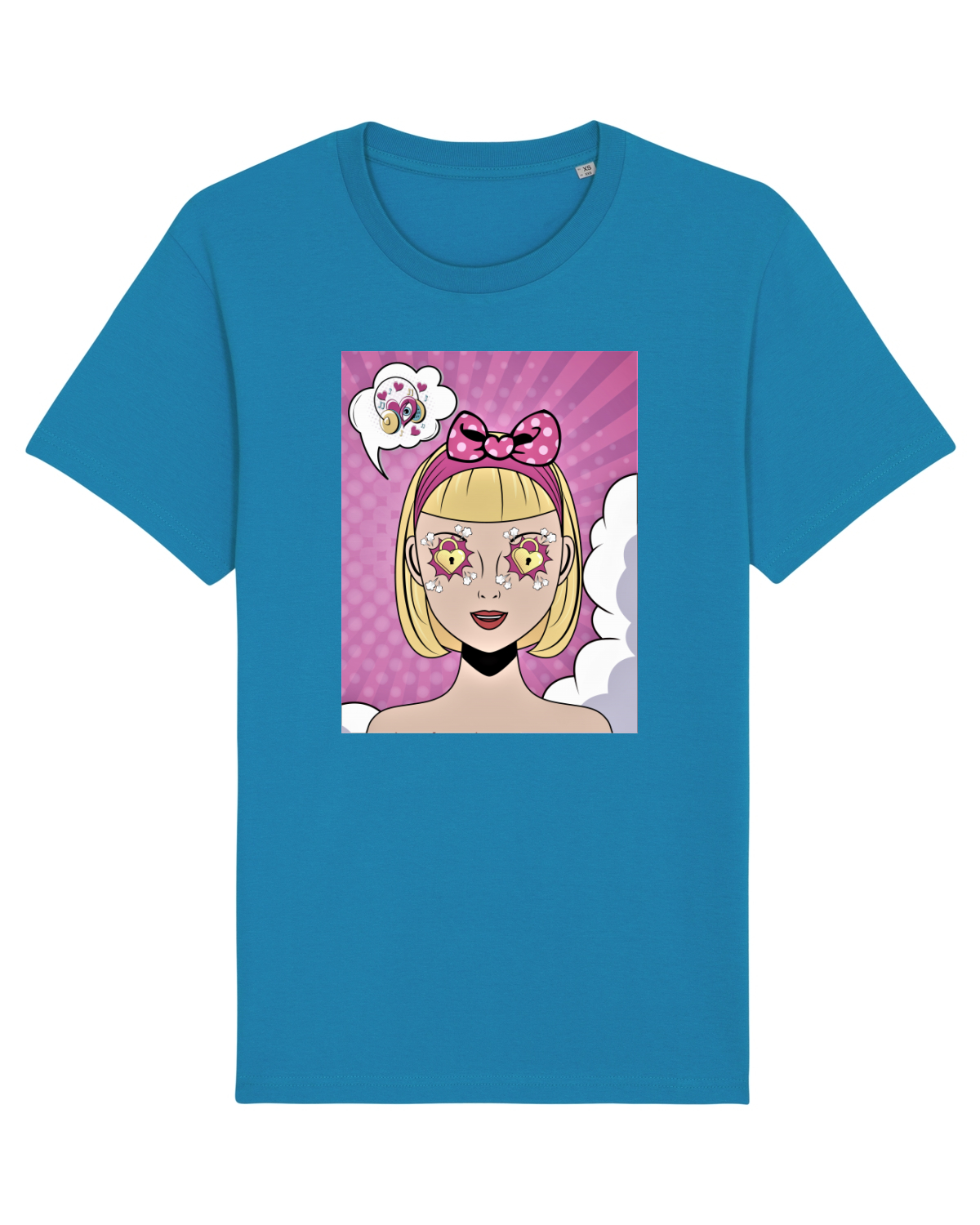 Tricou mânecă scurtă Unisex Rocker Azur