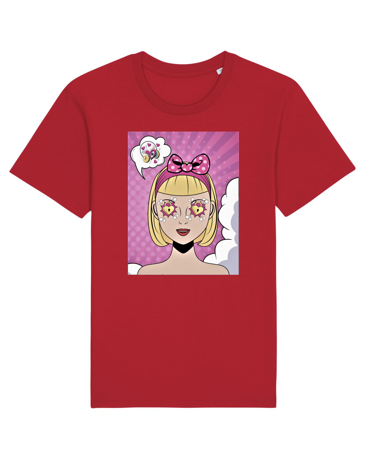Tricou mânecă scurtă Unisex Rocker Red