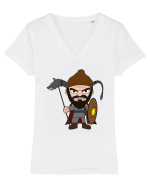 Decebal  Tricou mânecă scurtă guler V Damă Evoker