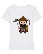 Decebal  Tricou mânecă scurtă guler larg fitted Damă Expresser