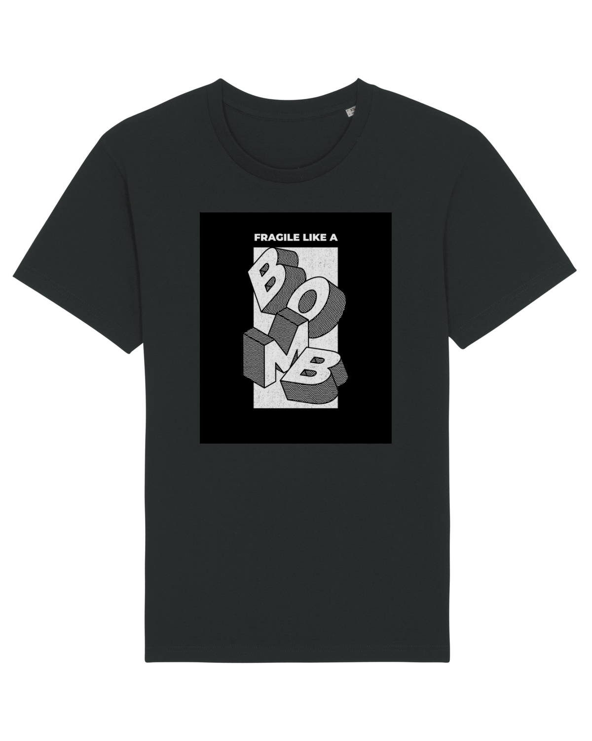 Tricou mânecă scurtă Unisex Rocker Black