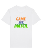 Game Set Match Tricou mânecă scurtă Unisex Rocker