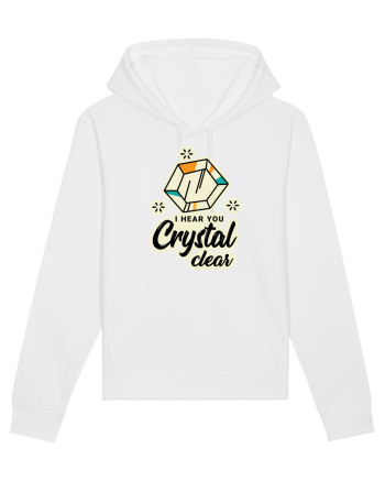I hear you crystal celar White