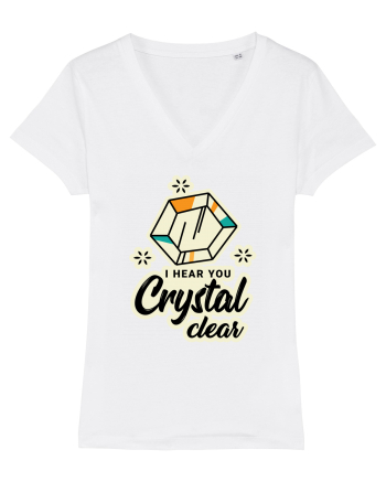 I hear you crystal celar White