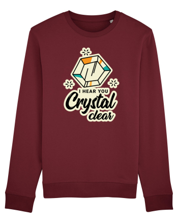 I hear you crystal celar Burgundy