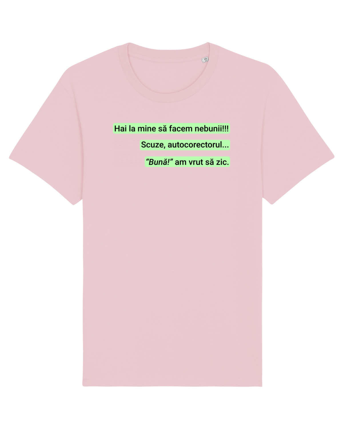 Tricou mânecă scurtă Unisex Rocker Cotton Pink