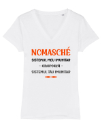 Nomasche Tricou mânecă scurtă guler V Damă Evoker