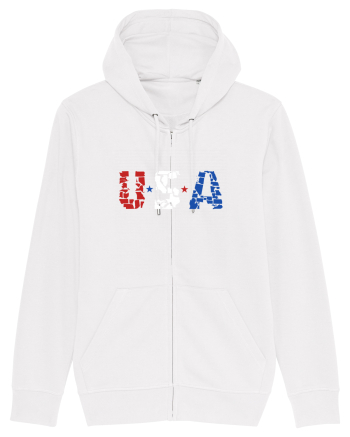 USA FLAG 50 STATES White