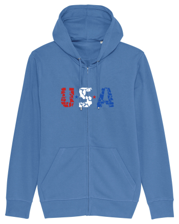 USA FLAG 50 STATES Bright Blue