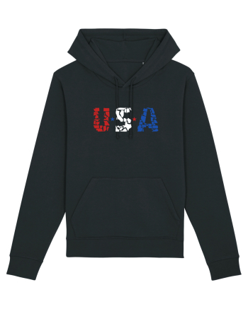USA FLAG 50 STATES Black