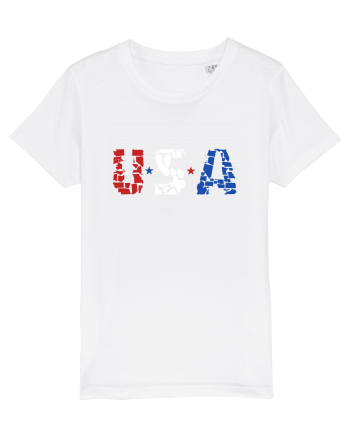 USA FLAG 50 STATES White