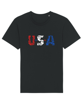 USA FLAG 50 STATES Black