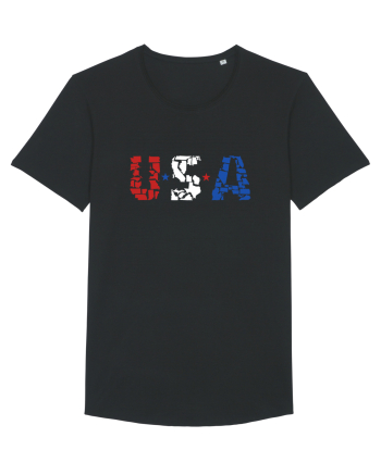 USA FLAG 50 STATES Black