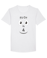 Cu ochii în 4 Tricou mânecă scurtă guler larg Bărbat Skater