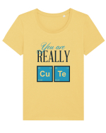 You are Cute Tricou mânecă scurtă guler larg fitted Damă Expresser