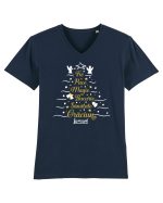Fie... Crăciun 2 Tricou mânecă scurtă guler V Bărbat Presenter