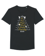 Fie... Crăciun 2 Tricou mânecă scurtă guler larg Bărbat Skater