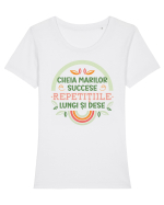Repetitiile Tricou mânecă scurtă guler larg fitted Damă Expresser