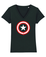 captain whatever Tricou mânecă scurtă guler V Damă Evoker