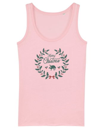 Merry Christmas Cotton Pink