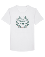 Merry Christmas Tricou mânecă scurtă guler larg Bărbat Skater