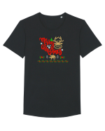 Doi cerbi Tricou mânecă scurtă guler larg Bărbat Skater