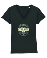 Fast Ride Motorcycles Tricou mânecă scurtă guler V Damă Evoker