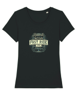 Fast Ride Motorcycles Tricou mânecă scurtă guler larg fitted Damă Expresser