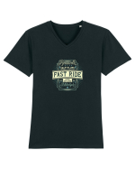 Fast Ride Motorcycles Tricou mânecă scurtă guler V Bărbat Presenter