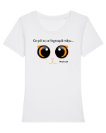 Ce știi tu ce îngroapă mâțu... Tricou mânecă scurtă guler larg fitted Damă Expresser