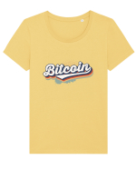Bitcoin Tricou mânecă scurtă guler larg fitted Damă Expresser