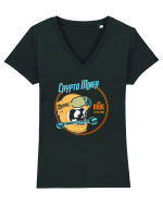 Crypto Miner Tricou mânecă scurtă guler V Damă Evoker