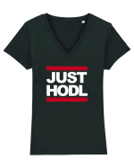 Just Hodl Tricou mânecă scurtă guler V Damă Evoker