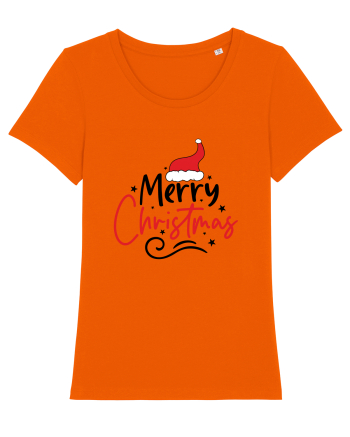 Merry Christmas Red Hat Bright Orange