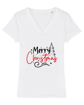 Merry Christmas Tree White