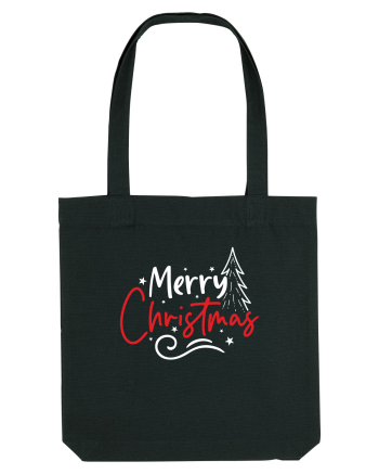 Merry Christmas Tree (alb) Black