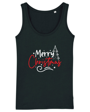 Merry Christmas Tree (alb) Black