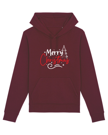 Merry Christmas Tree (alb) Burgundy