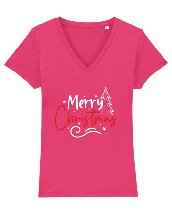 Merry Christmas Tree (alb) Raspberry