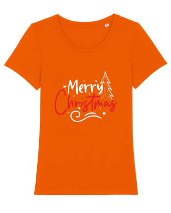 Merry Christmas Tree (alb) Bright Orange