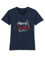 Merry Christmas Tree (alb) Tricou mânecă scurtă guler V Bărbat Presenter