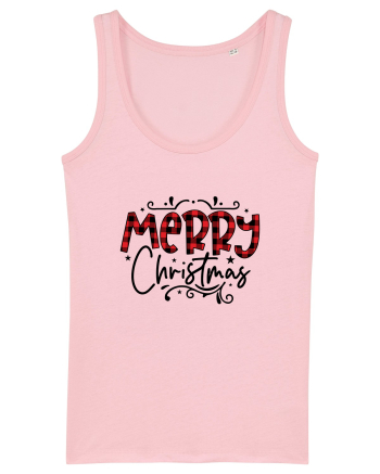 Merry Christmas Material Cotton Pink